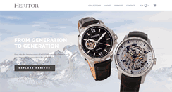 Desktop Screenshot of heritorwatches.com