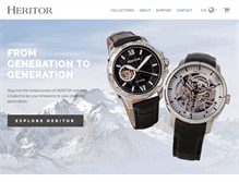 Tablet Screenshot of heritorwatches.com